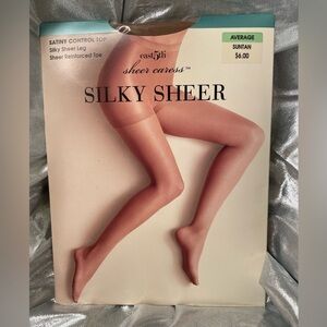 VINTAGE ✳️ JC Penney Silky Sheer Pantyhose ✳️ Average ✳️ Suntan NEW